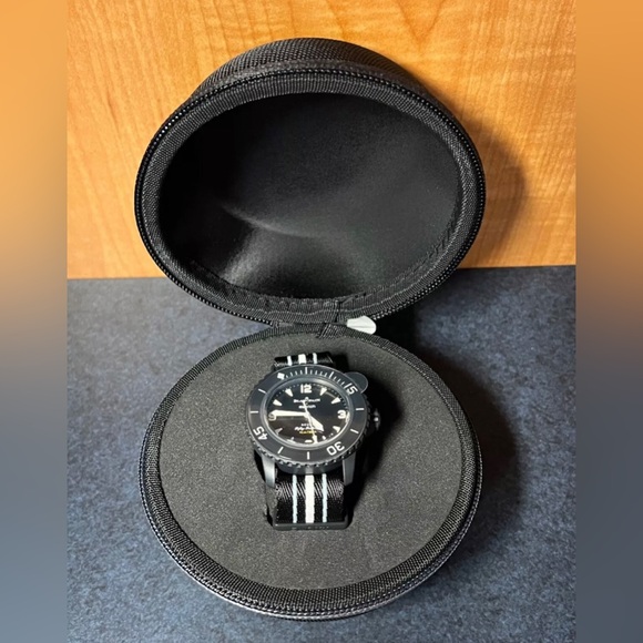 Blancpain x Swatch Scuba Fifty Fathoms Ocean of Storms S035B400 Black- BRAND NEW - Picture 4 of 10